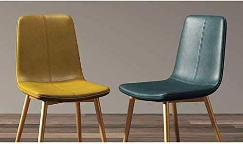 Modern Kitchen Dining Room Chairs Kitchen Chairs Set of 6 Modern Dining Chairs Lounge Barstool with Metal Legs PU Leather Seat and Backrests for Living Room Bedroom Office Lounge