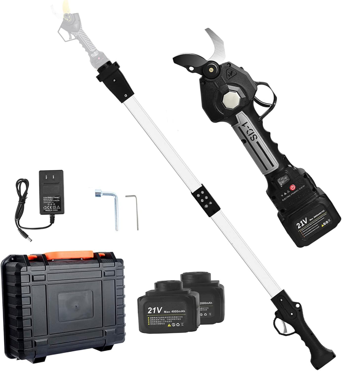 Electric Pruning Shears Professional Cordless Pruner with 150cm/59