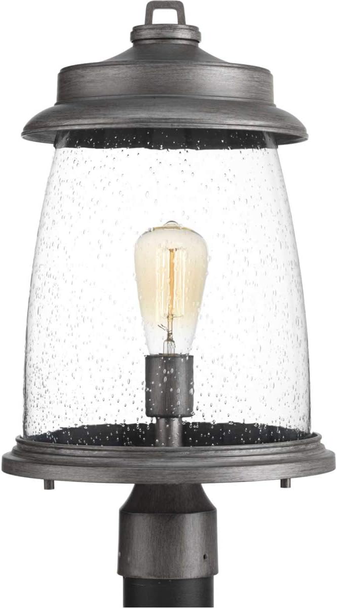 Spark & Spruce 24013-APCS Marigold 1 Light 19 inch Antique Pewter Outdoor Post Lantern