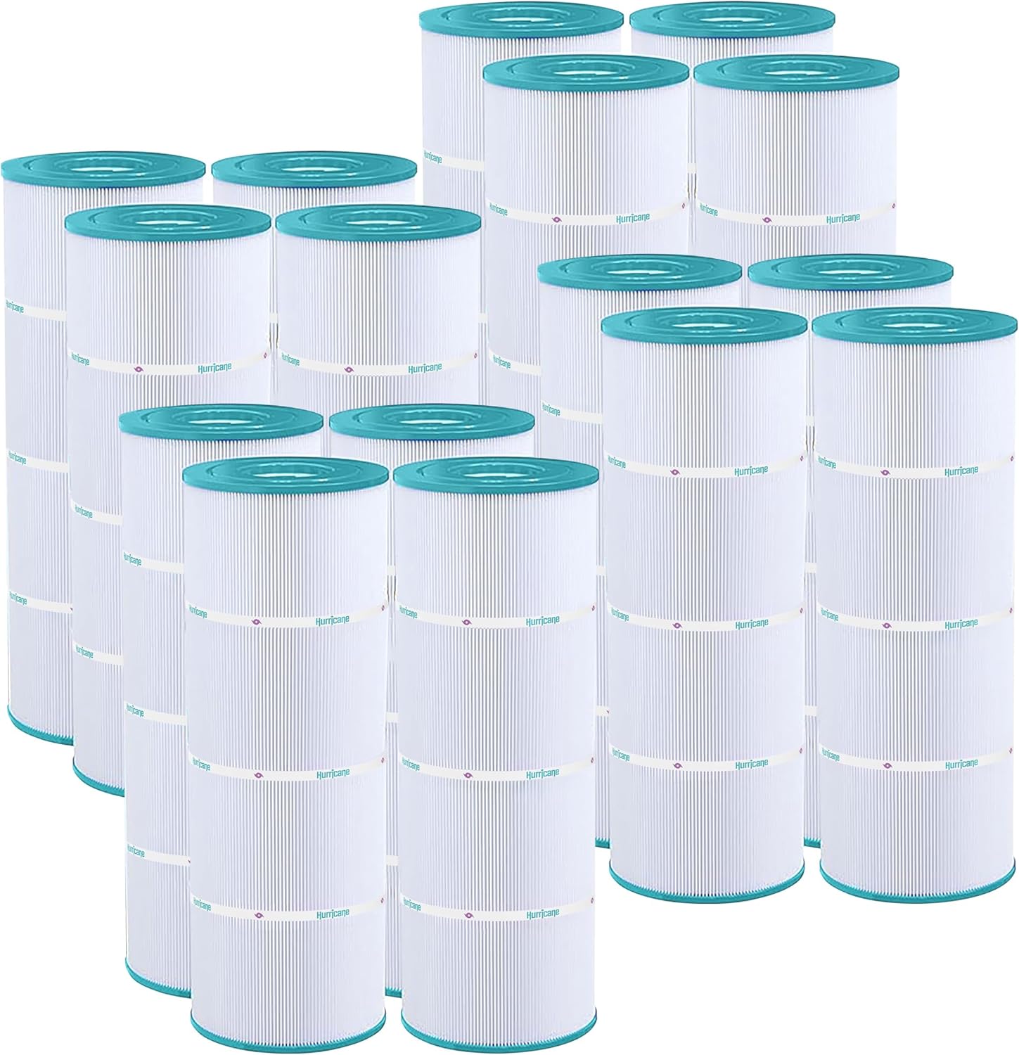 Hurricane Filters 16 Pack HF7483-04 Advanced Pool Filter Cartridge for PA81-4-M, Unicel C-7483, Filbur FC-1225, SwimClear C3030, 3025, 3020, Super-Star-Clear C3000, C3000S, C-570