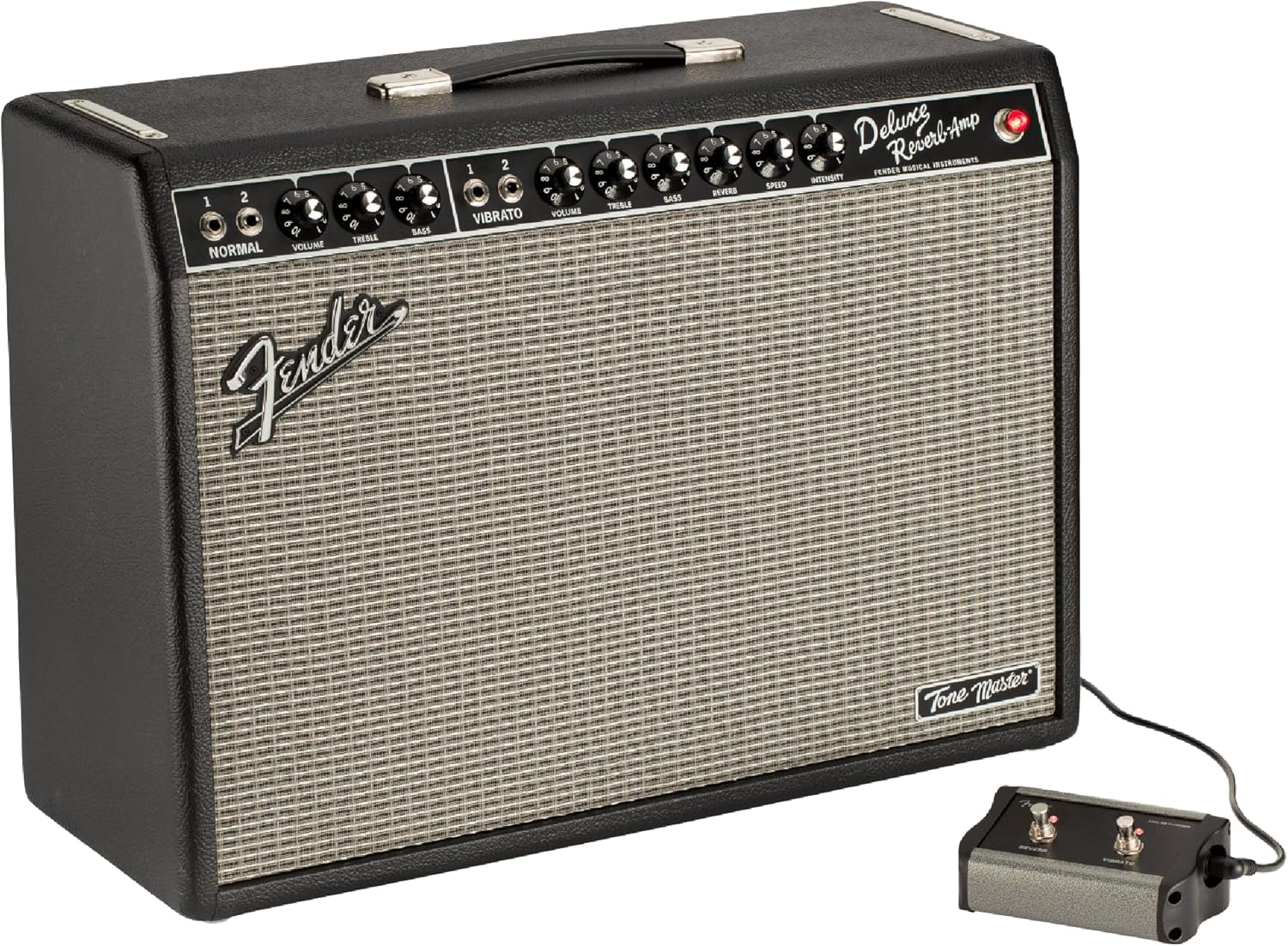 Fender Tone Master Deluxe Reverb Guitar Amplifier, with Amperstand Guitar Cradle