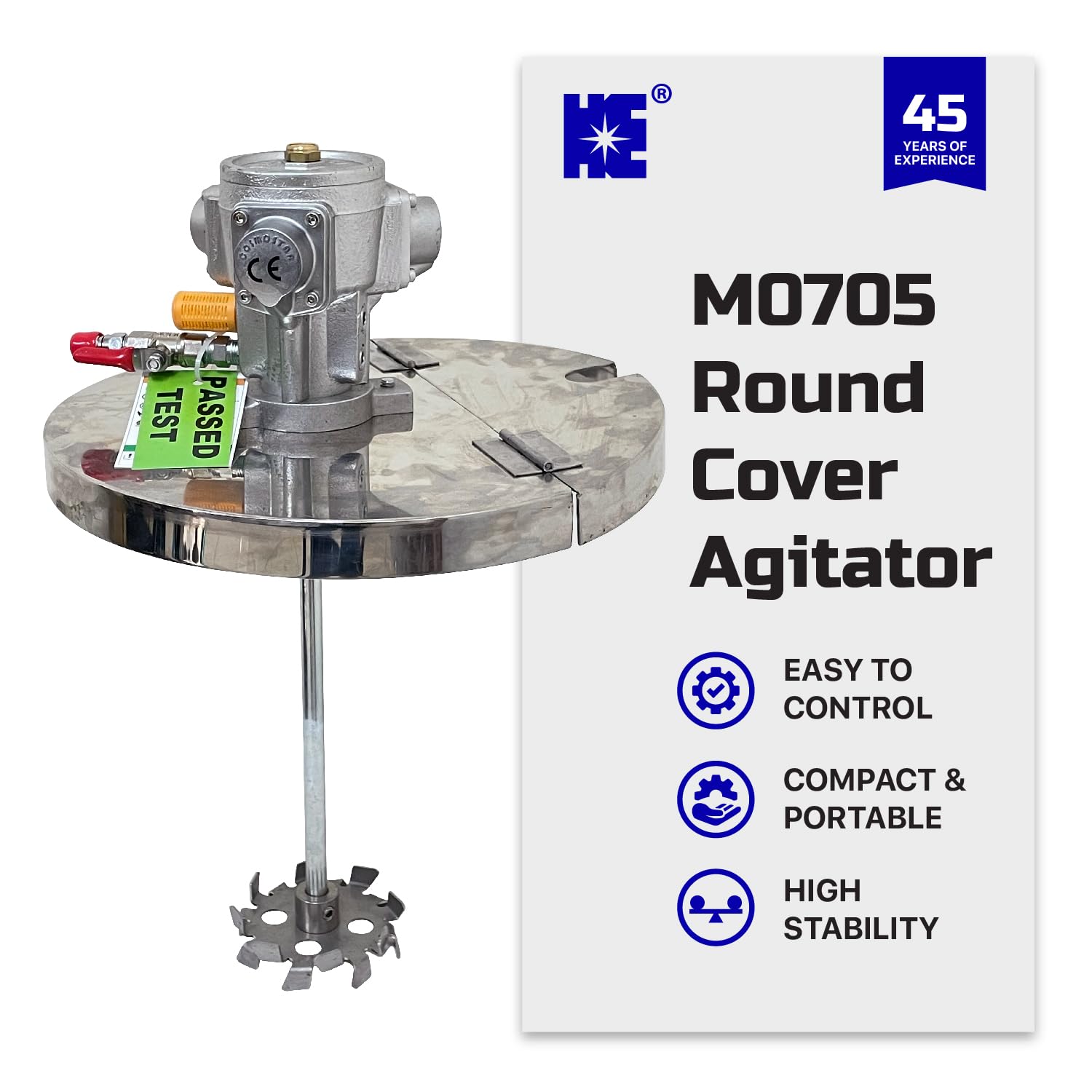 COSMOSTAR 5 Gallon Pneumatic Pail Agitator Paint Mixer | Drum Mixer | Pneumatic Bracket Mixer, Paint Stirring Machine Bracket Air Agitator Paint Mix Tool, Paint Agitator, Paint Mixing Machine