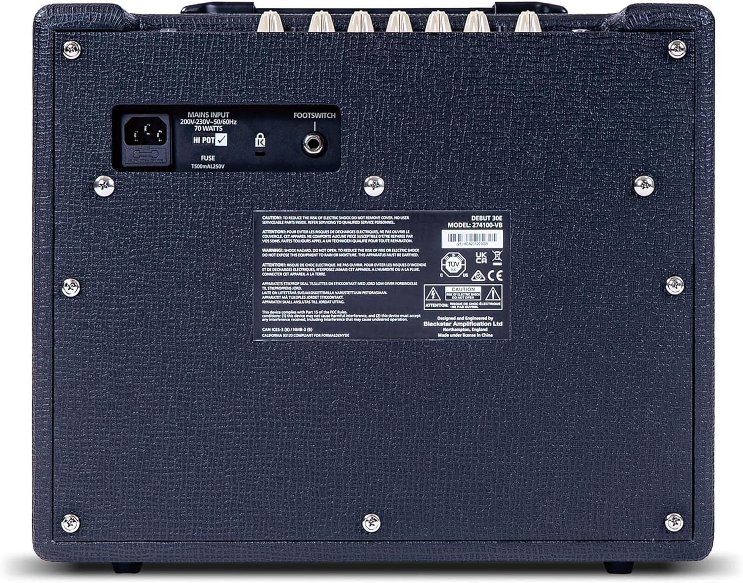 Blackstar Debut 30E Guitar Combo Amplifier - Black Bundle with Instrument Cable, Picks, and Austin Bazaar Polishing Cloth