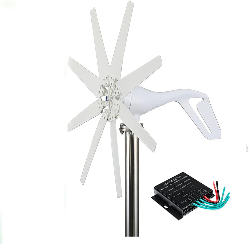 2000W Wind Turbine Generator Kit with Coreless Magnet, 48V3 Aerodynamic Fiberglass Blades, Low Starting Speed, Maximum Speed Wind Turbine Generator Kit