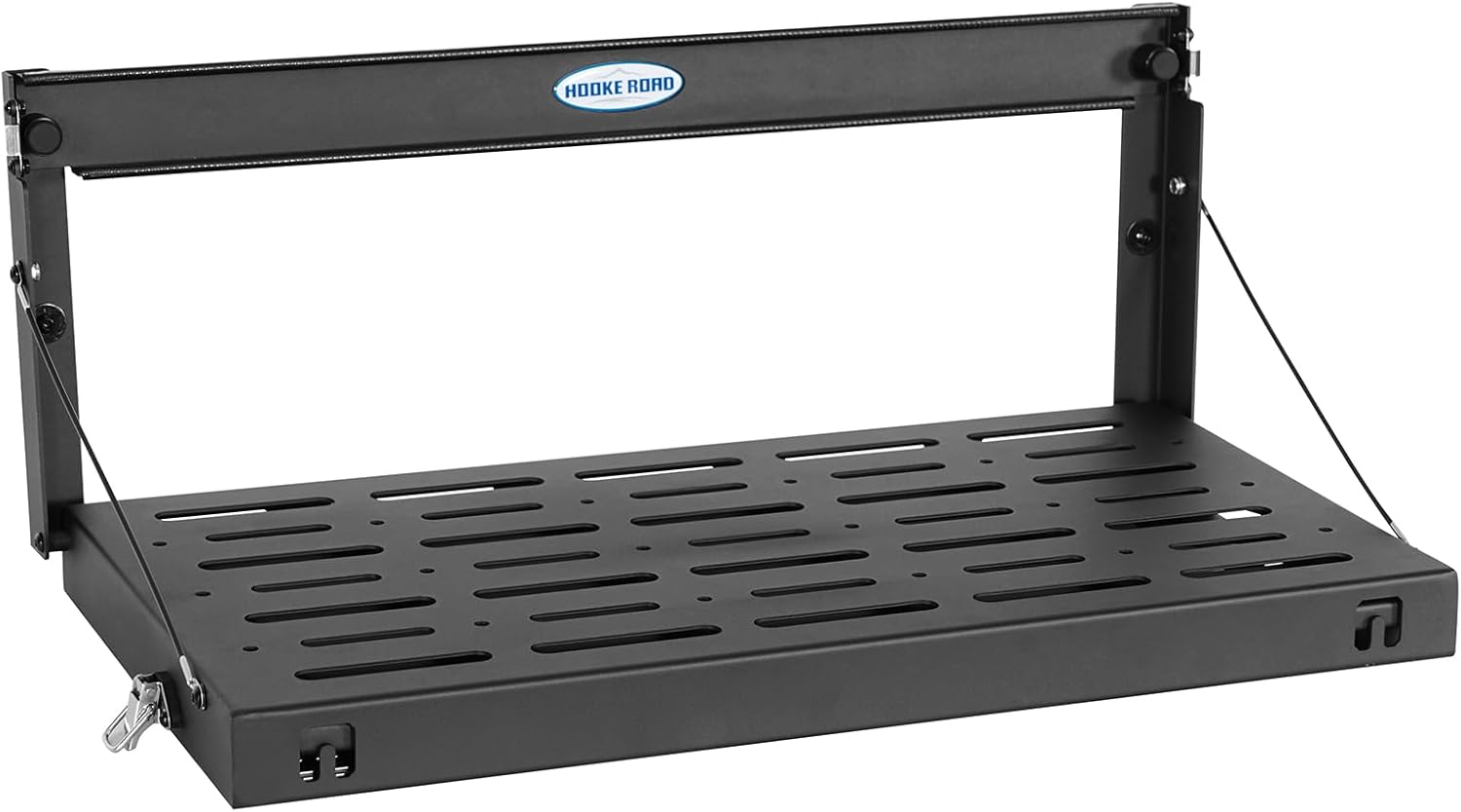 Hooke Road JK Tailgate Table Pull-out Style Cargo Shelf for 2015-2018 Jeep Wrangler JK JKU Unlimited 2 or 4 Doors, Foldable Camping Desk Overlanding Storage Molle Panel