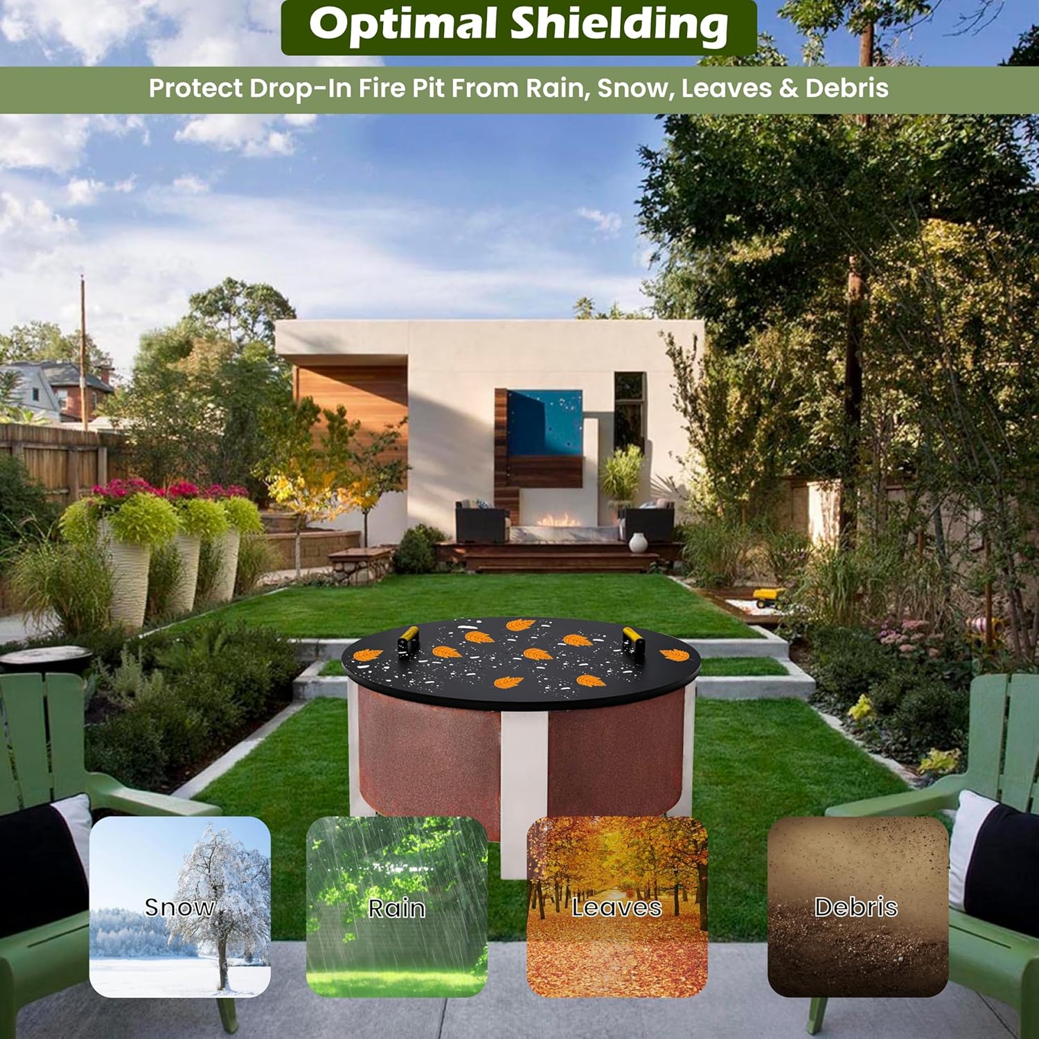 FEBTECH Smokeless Firepit Lid Round 35