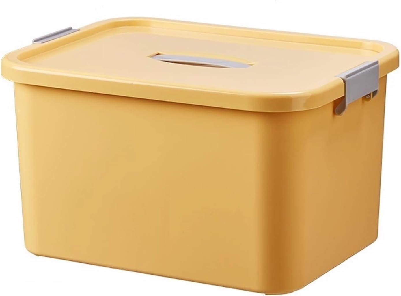 Plastic Storage box With lid Very Practical With lid and Handle Multi functional Home Storage Solution Outdoor Storages Deck box Outdoor Storages Deck box(Yellow,XX-Large)