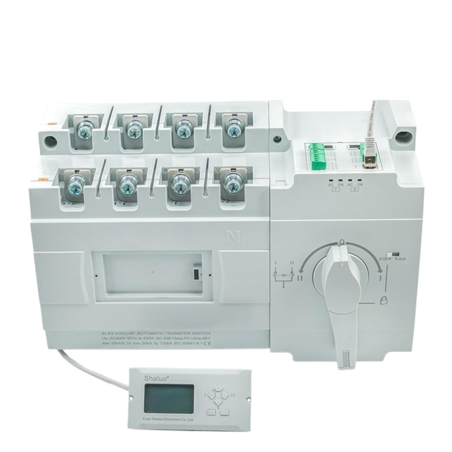 DWFSKZKV C Type ATS Dual Power Automatic Transfer Switch AC220V Diesel Generator Controller Auto Changeover Switch Converter (Color : 400A to 630A C Type)