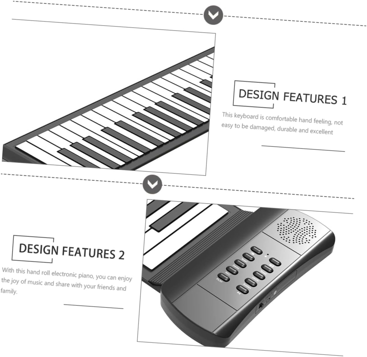 Silicone Roll-up Piano Electronic 61-key Boys and Girls Piano Keyboard Portable for Boys and Girls