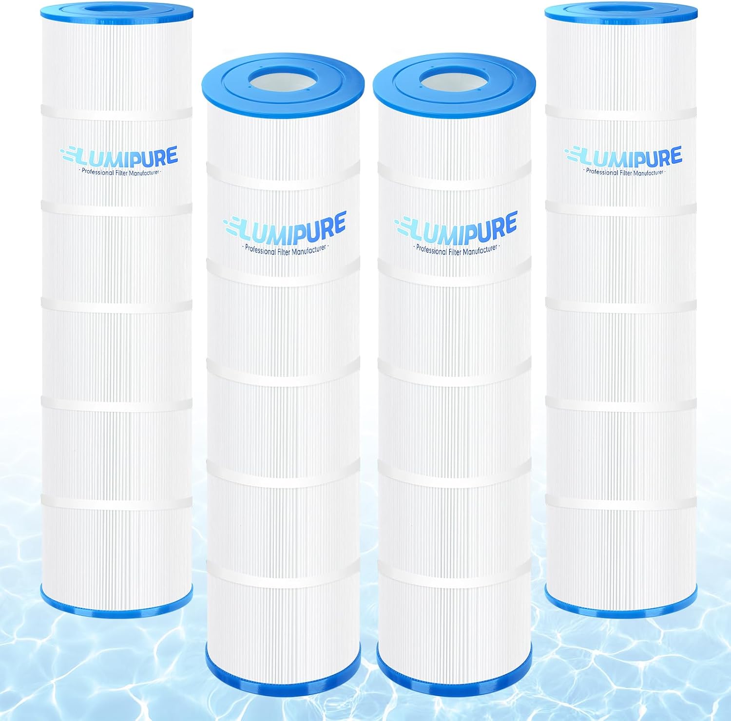 4PCS R0554600 Pool Filter Compatible with Jandy CL460, CV460, A0558000,PJAN115, 4X115 sq. ft Cartridge, C-7468, FC-0810.