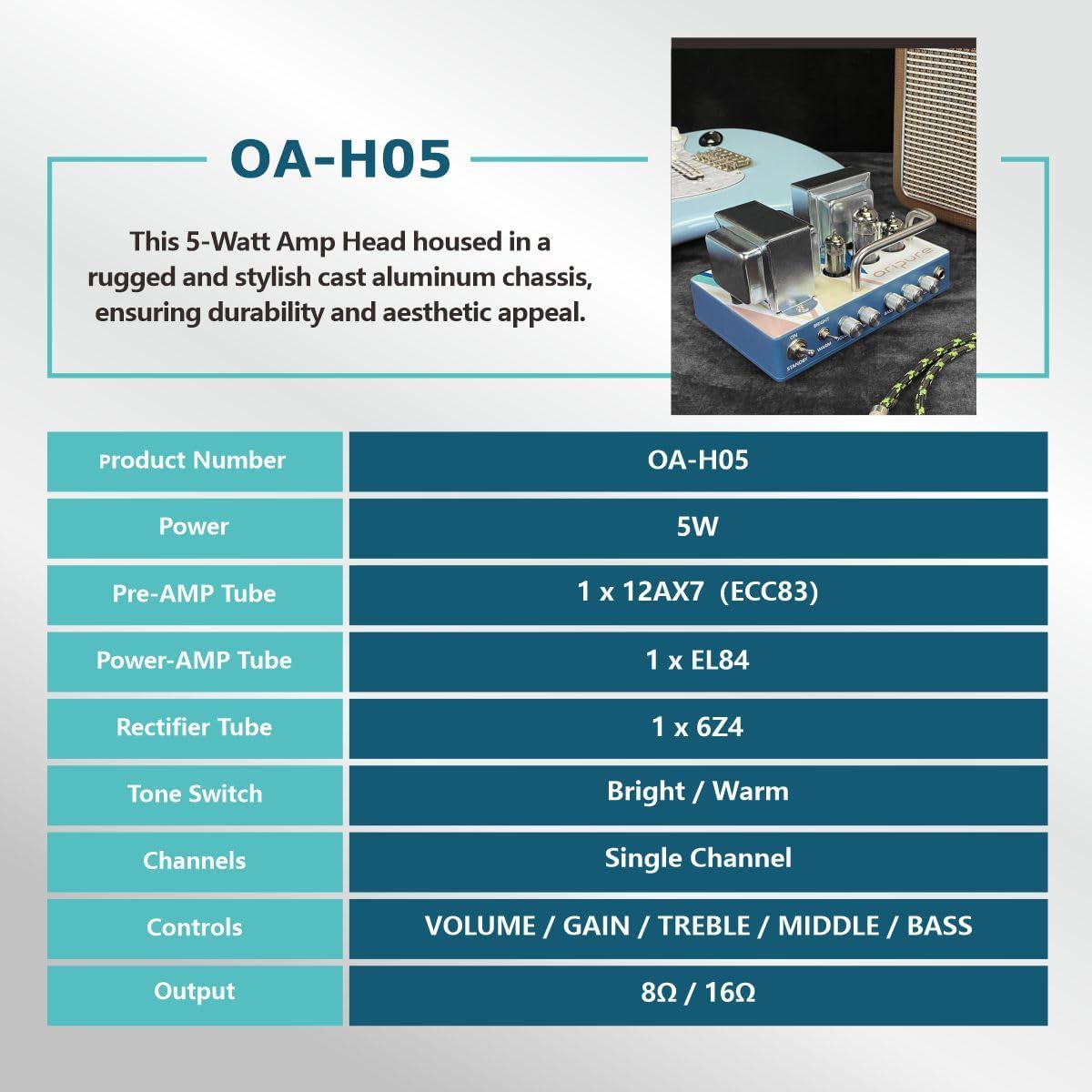 OriPure 5W All Tube Guitar Amplifier Head OA-H05