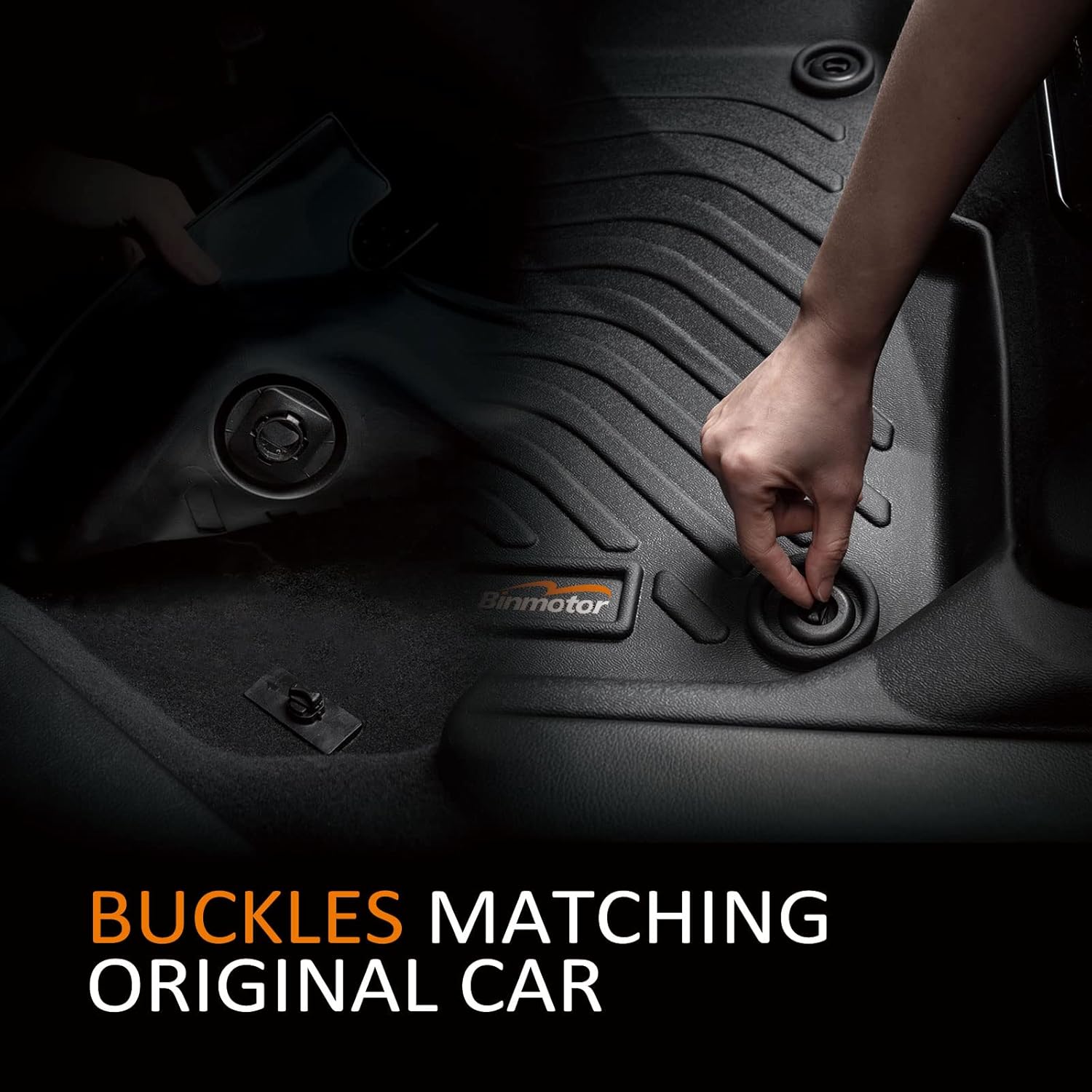 Binmotor-All Weather Car Floor Mats & Cargo Liner for Volvo S60 2019-2025,TPE Liners Cargo Trunk Mat for Volvo S60 Accessories