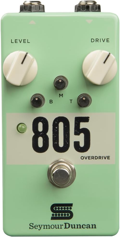 Seymour Duncan 805 Overdrive Guitar Pedal - Versatile with 3-Band Active EQ for Electric Guitars, Perfect for Blues, Country, and Rock