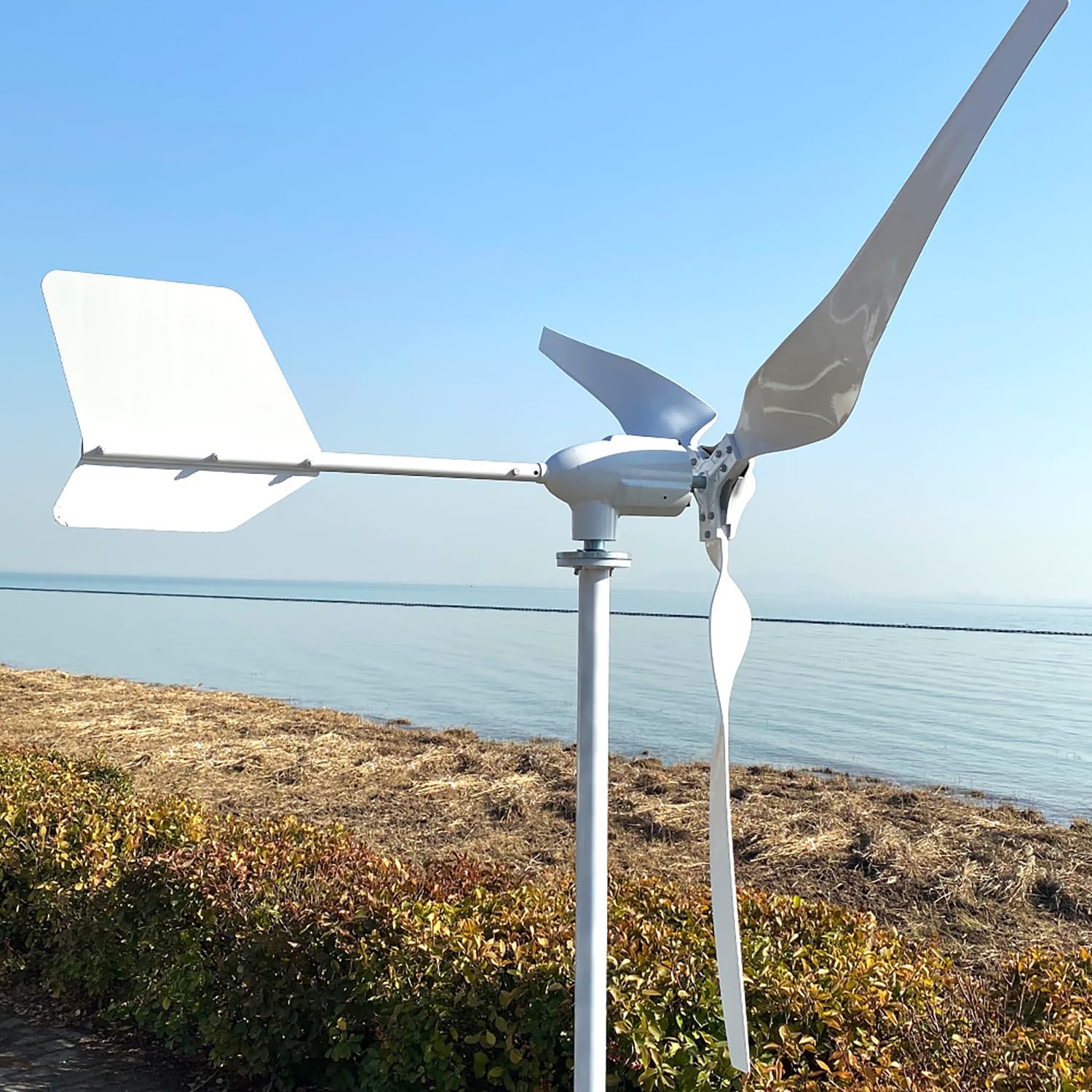 3KW Wind Turbine Generator Kit 3000W 24V with 3 Blades with MPPT Charge Controller Wind Power Generator Windmill for Hybrid Solar Wind System