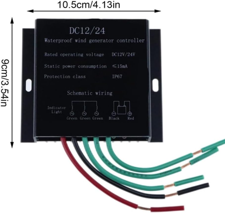 MPPT Wind Turbine Charge Controller,12V-220V Auto Match, 4000W Mini Wind Generator Controller with IP67 Waterproof Suitable for All Wind Turbine System