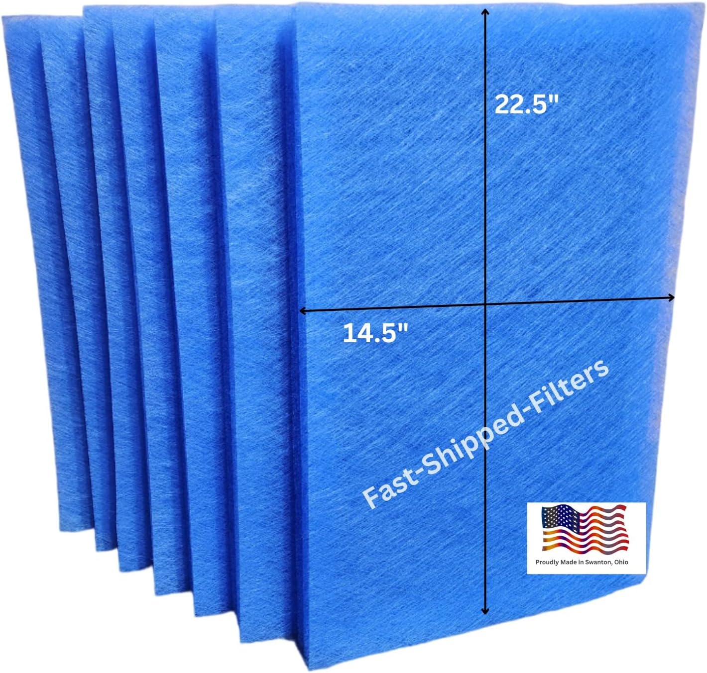 Fast-Shipped-Filters 7 Pack 16x25 Replacement Designed to Fit with MicroPower Guard Air Cleaner 16x25 Refill Blue