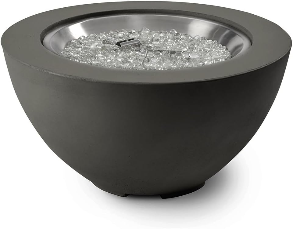 The Outdoor GreatRoom Company Cove Gas Fire Pit (CV-20MM), Midnight Mist, 29.25-Inch