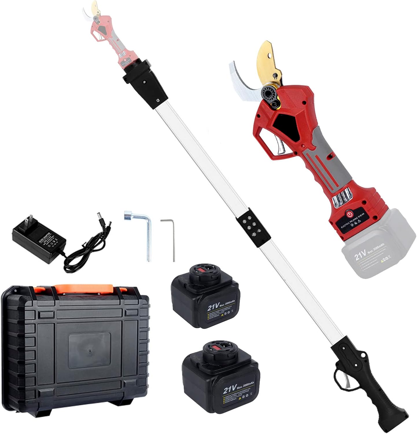 Electric Pruning Shears Portable Cordless Tree Pruner Battery Powered with 150cm/59