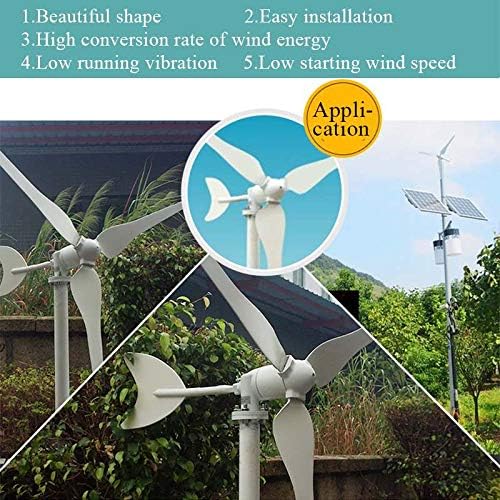 9000W Horizontal Wind Turbine Generator 3 Blades 12/24V Charge Windmill Energy Wind Generator for Home Camping Use Yacht Farm