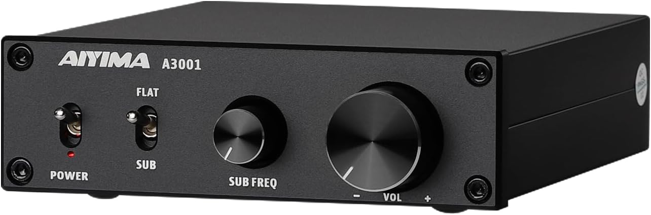 AIYIMA A3001 Mini Mono Amp 300W Subwoofer Amplifier TPA3255 Class D Amp with Full-Frequency & Sub Bass Home Audio Speaker amp+ DC36V 6A Power Adapter