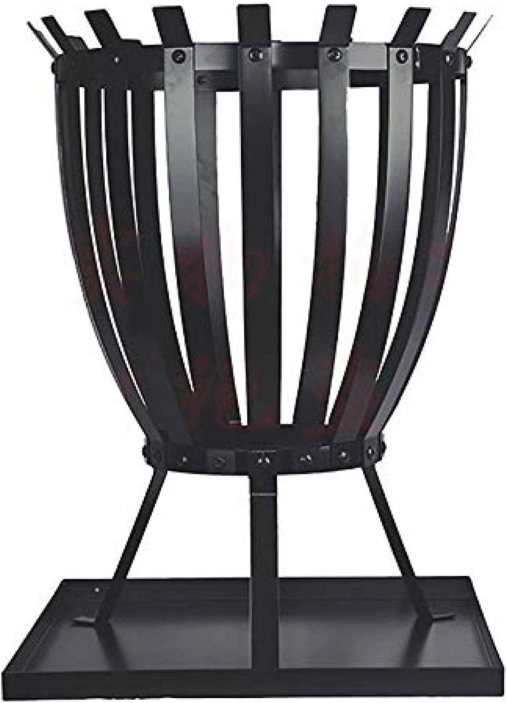 Fire Pit BBQ Grill Fire Bowl Iron Firepit Portable Metal Heater for Parties Camping Bonfire Wood Burning Large Pit Outdoor Cast Festivals, Carnival Night