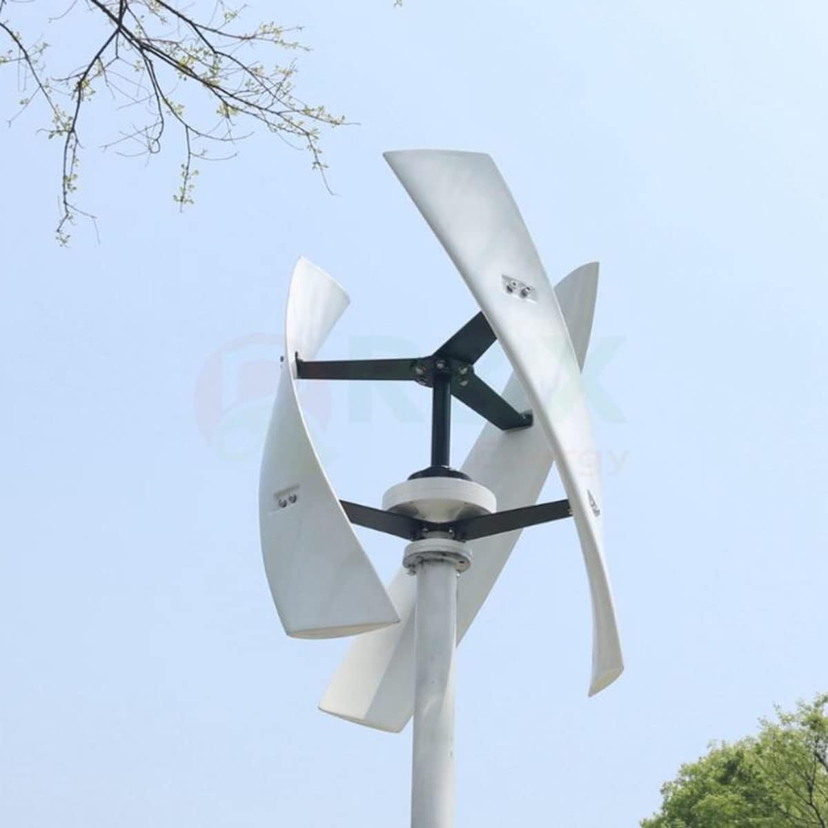 Wind Turbines,Wind Turbine Vertical Axis X Type Wind Energy Power Generator Controller Low Noise,White,12V (White 24V)