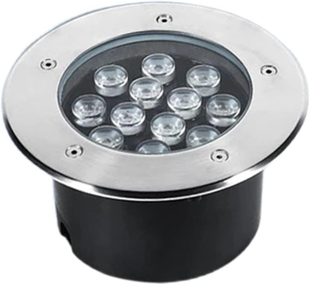 Buried Light, Low Voltage AC 12/24V Recessed Underground Lamp Stainless Steel IP68 Waterproof Outdoor RGB Landscape Lights for Fountain Patio Bridge (Color : RGB, Size : 24W-AC24V)