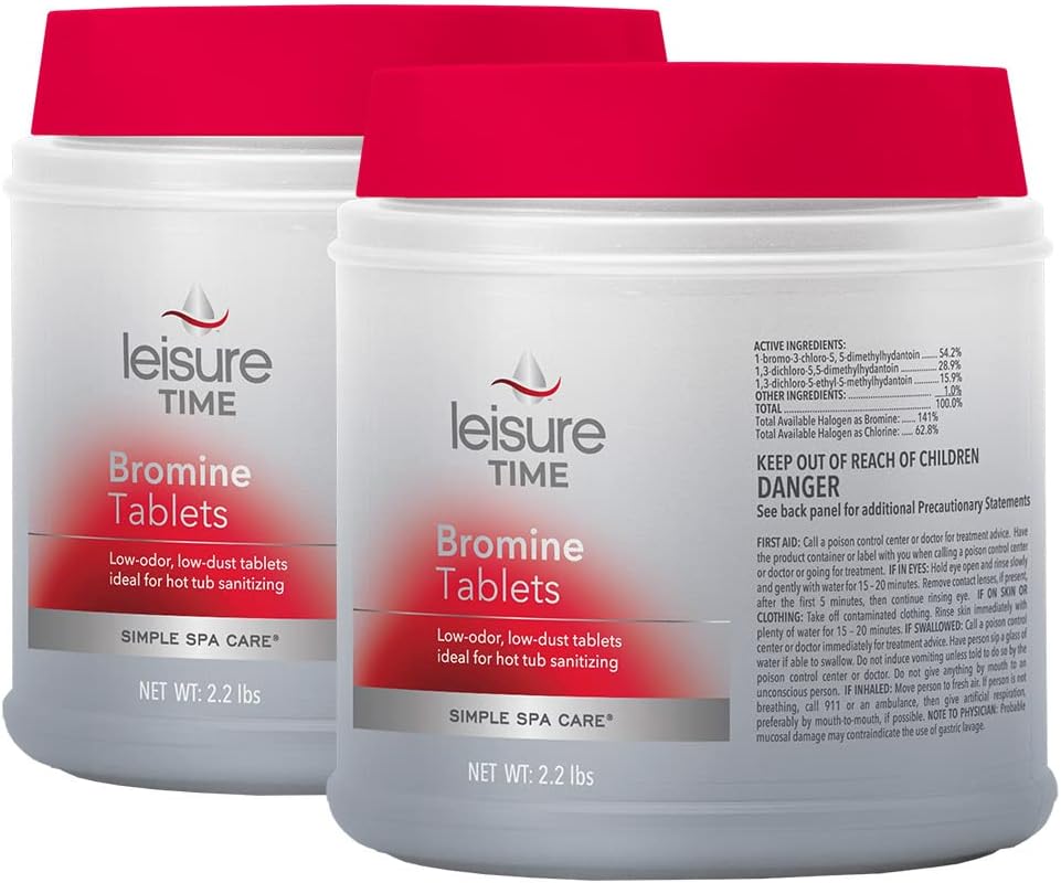 Leisure Time 45401-02 Bromine Tablets, 2.2-Pounds, 2-Pack
