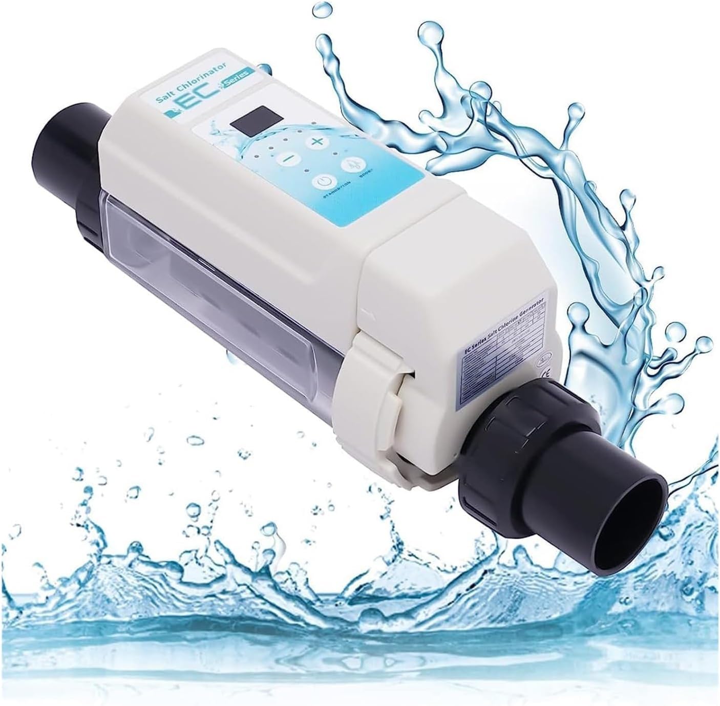 Saltwater Chlorine Generator,Salt Chlorinator with Complete Functions,Chlorine Generator,Electronic Chlorine Generator for Swimming Pool SPA,16g/h (Size : 20g/h)