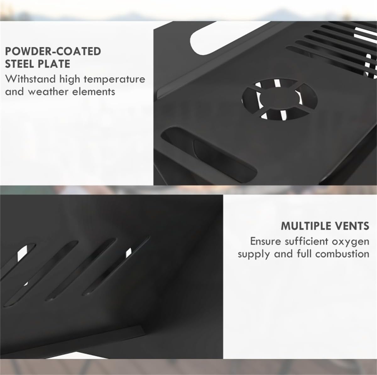 3-in-1 Fire Pit, Stove, and Coffee Table, Outdoor Fire Pit, Campfire Pit for backyards, Camping, and Parties, Wood Burning