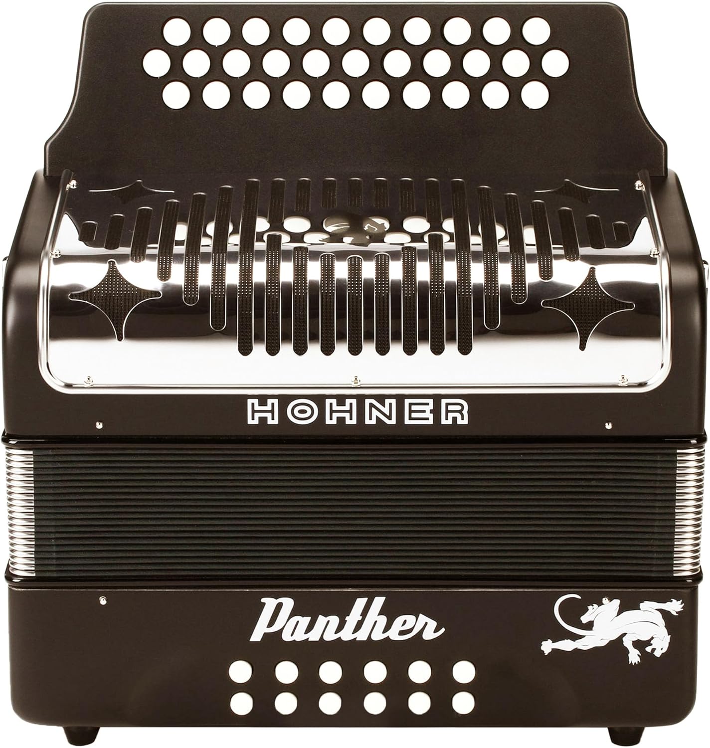 Hohner 3100FB Panther Diatonic Button Accordion in F key accordion Bundle with Accordion Gig Bag