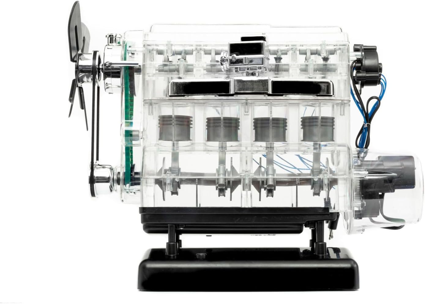 FRANZIS 67175 – The Large Technical kit 4-Cylinder Engine, Model kit in Scale 1:3, 100 Components for plugging and screwing, Including Sound Module, Instructions and accompanying Book