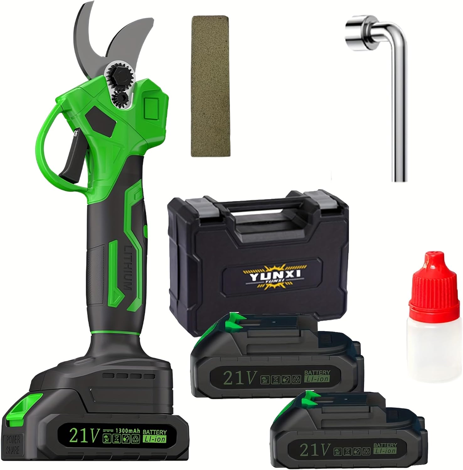 2025 new electric pruning shears for tree branches, electric pruning shears for trees, landscape beautification (2 Upgraded Batteries + More Accessories)