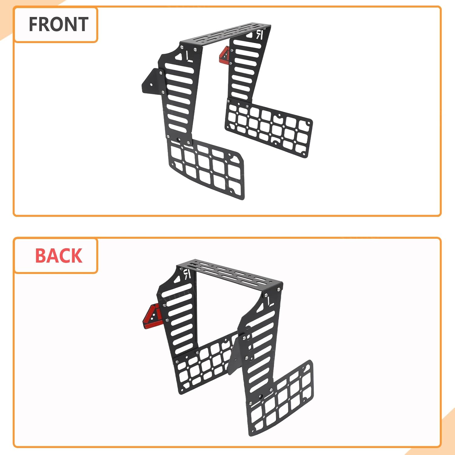 Aunginsy Center Console Modular Storage Baffle Compatible with Toyota FJ Cruiser 2007-2021, Car Aluminum Gear Shift Box Storage Molle Panel Mobile Phone Based Walkie Bracket Expansion Accessories