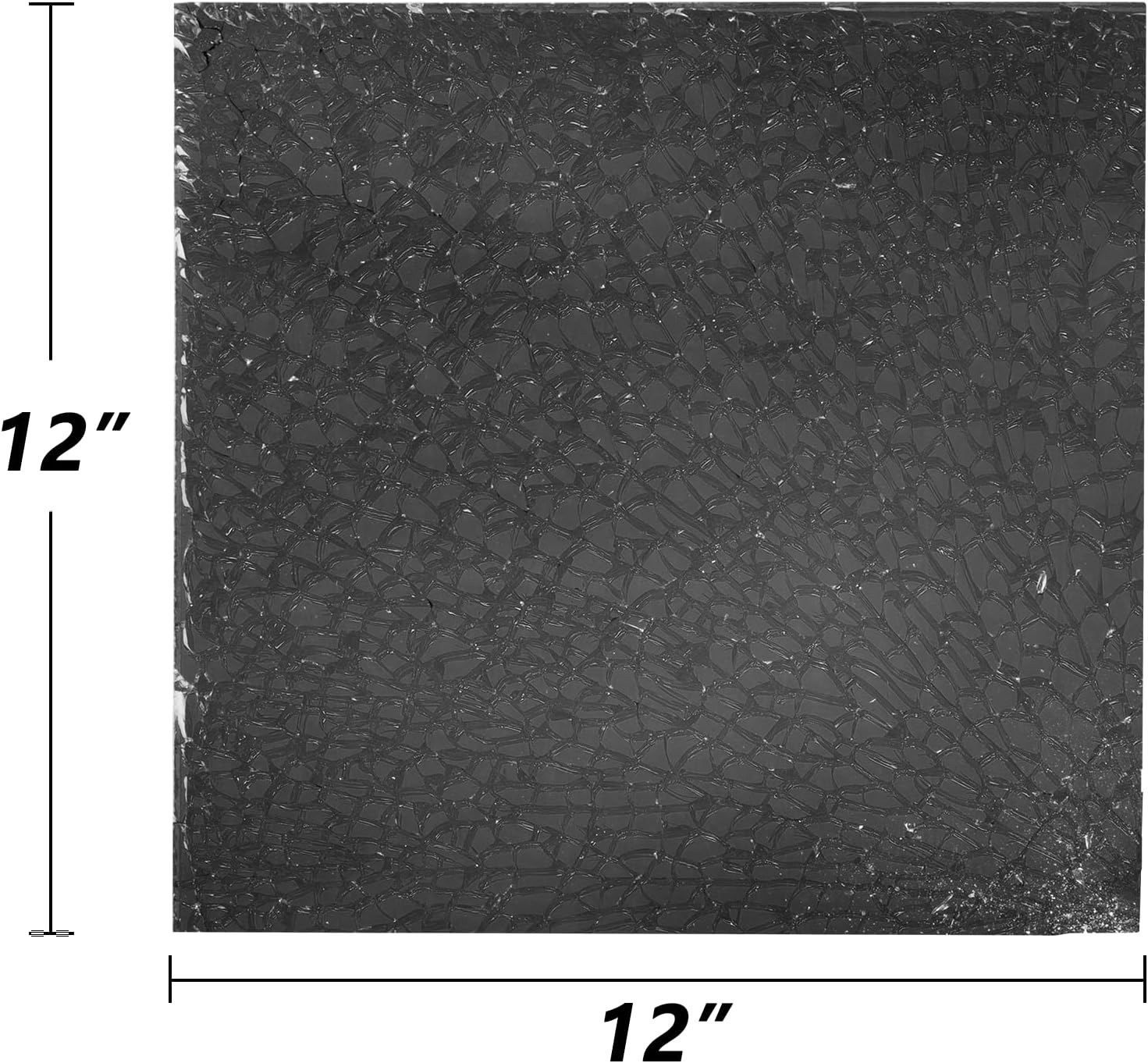 GASPRO 35 lbs Fire Glass for Propane Fire Pit, 1/2-Inch Reflective Fireplace Glass Rocks for Fire Pit Table, Black