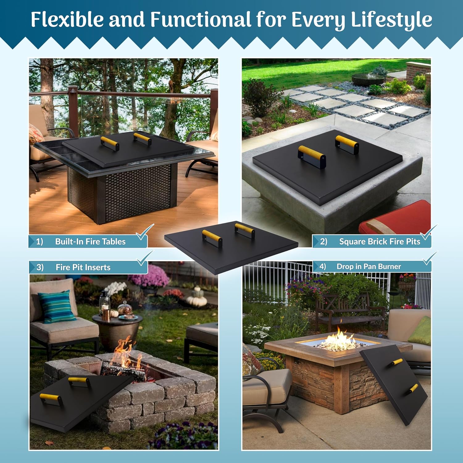 FEBTECH - Fire Pit Cover Square - 21