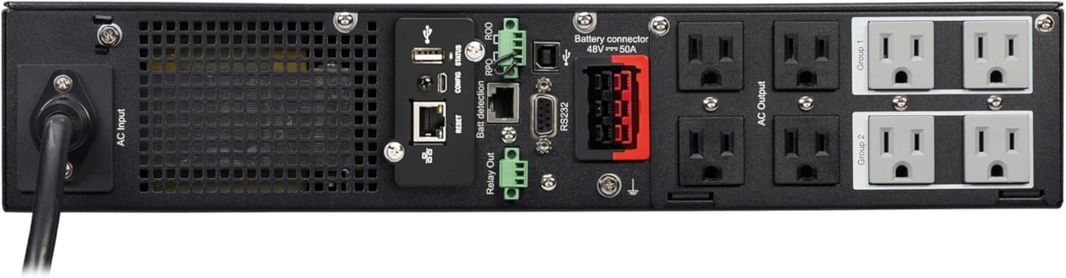 Eaton Tripp Lite Series SMART750RMXL2UN 750VA Rack Mount UPS Battery Backup, Pure Sine Wave, 750W, Pre-Installed Network Card, Extended Run Option, 8 Outlets, 120V, AVR, Uninterruptible Power Supply