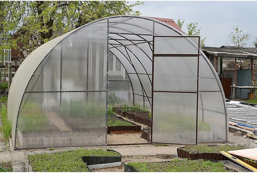 Rygcrud Polycarbonate Sheet Greenhouse Cover Cladding, 0.8mm UV Protection Thermal Insulation Roofing Panels for Outdoor Garden, Easy to Cut & Bend Canopy (Color : Clear, Size : 39.4