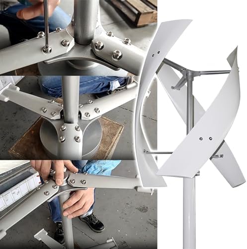 4000W Vertical Axis Wind Turbine Generator with Controller - Permanent Magnetic Windmill for Home & Street Lighting, 12V Wind Energy Solution