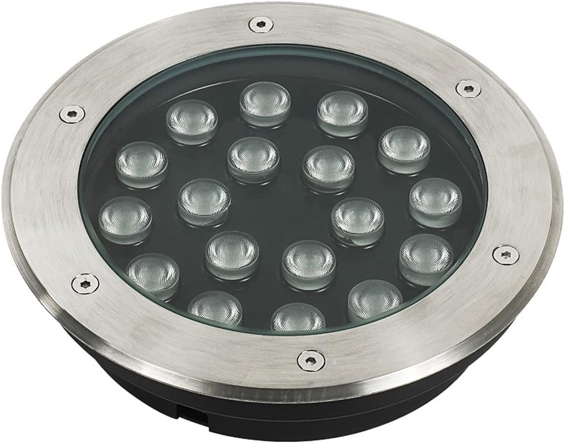 LED Recessed Ground Lights Outdoor Floor Lamp IP65 Waterproof Anti-Rust Underground Light for Landscape Patio Walkway Lawn Pathway Step (Color : Warm White, Size : 36W-AC85-265V)