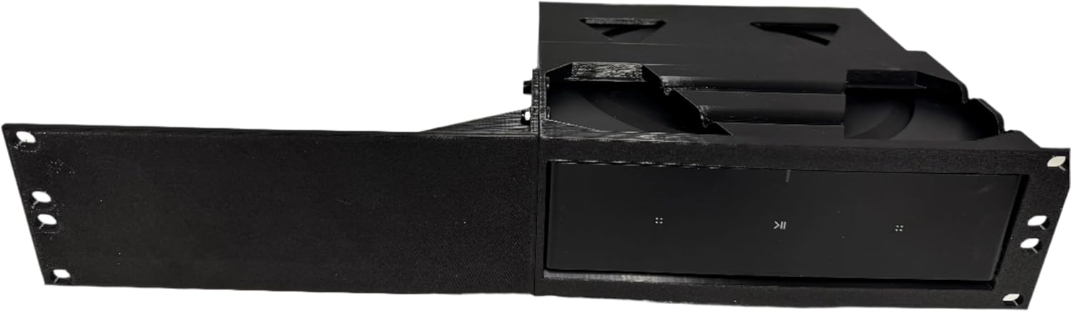 RackStackMount Rack Mount Kit, Single Unit, Black for Single Sonos AMP