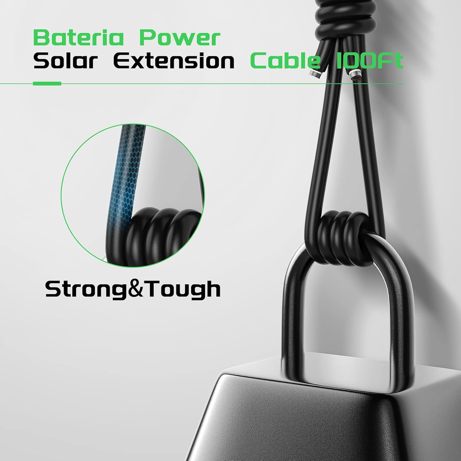 Bateria Power Solar Panel Cable 10AWG (6mm²), Solar Extension Wire with Male and Female Connectors Solar Panel Adaptor for RV Solar Panels