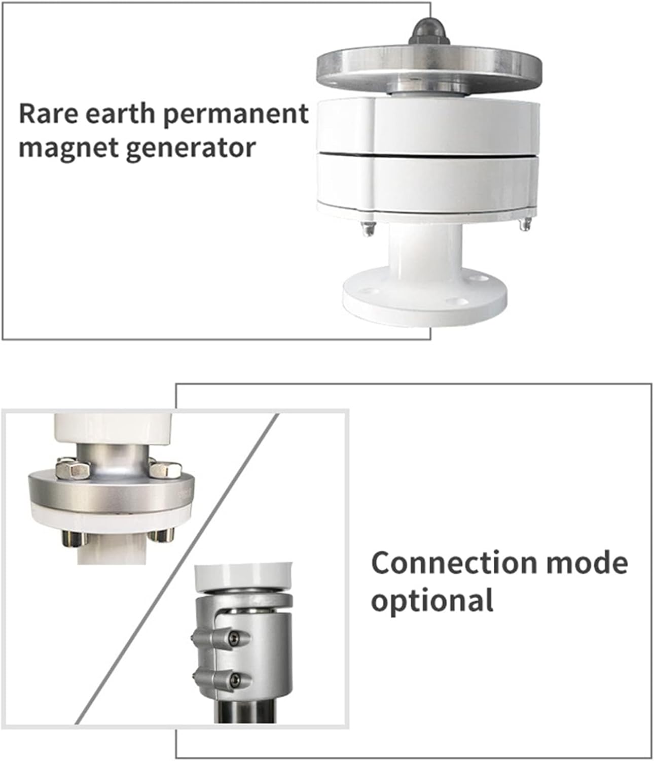 Vertical Wind Turbine Generator Kit,2000W 12V 24V 48V Power Turbine Generator Kit with Wind Charge Controller 3 Phase AC Permanent Magnet Generator