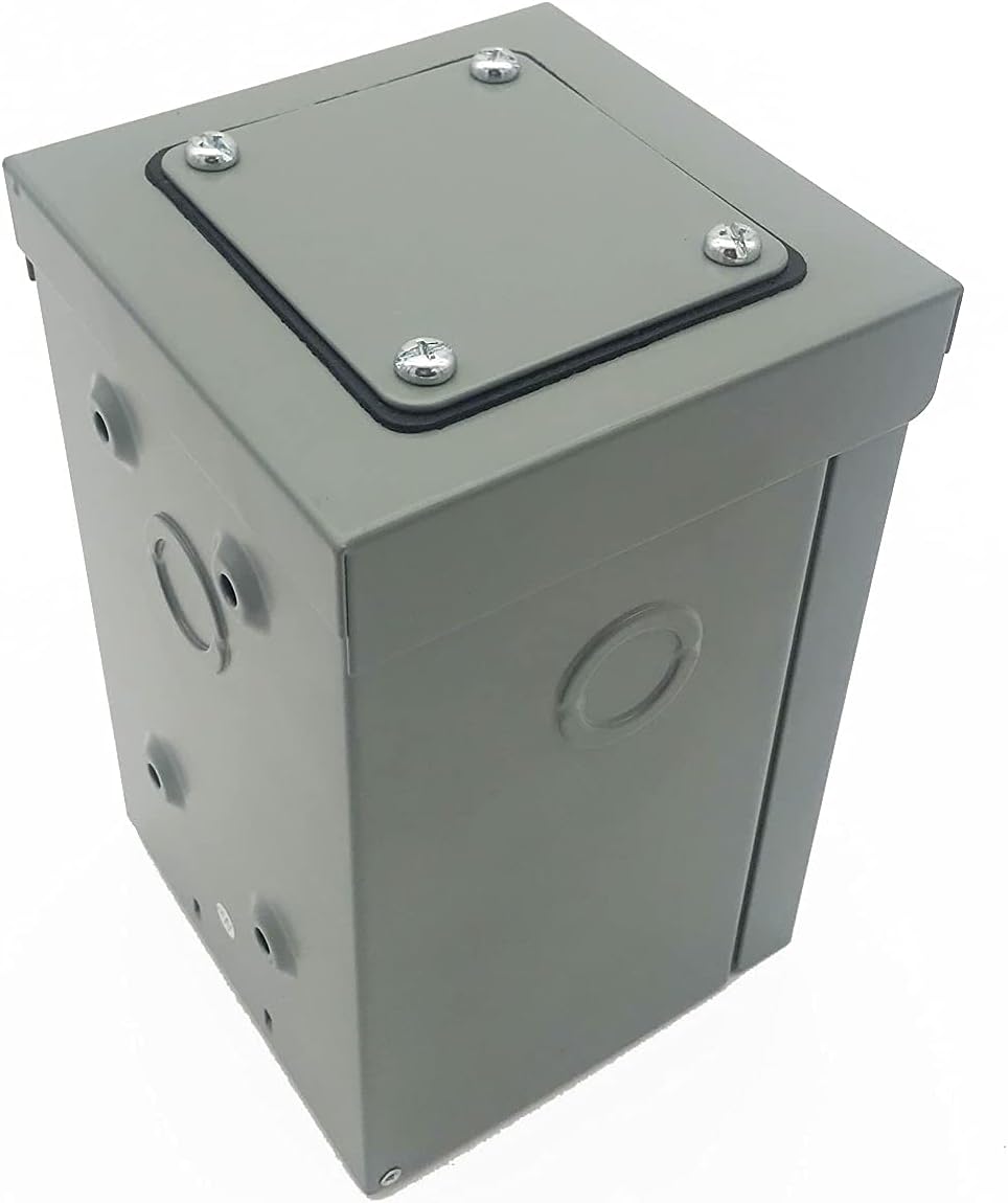 Connecticut Electric EGSPI50 50A Rainproof Generator Power Inlet Box with Cover, CS6375, SS2-50P, Receptacle, Gray