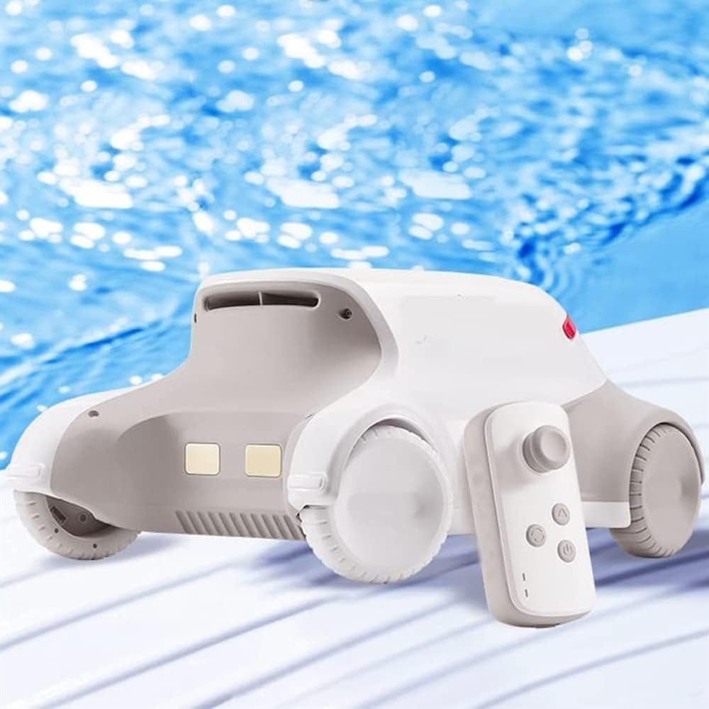 Cordless Automatic Pool Cleaner, Automatic Vacuum Cleanerfor Above Ground Pool & Inground Swimming Pool, Strong Suction, Dual Motors, for in Ground Flat Pools