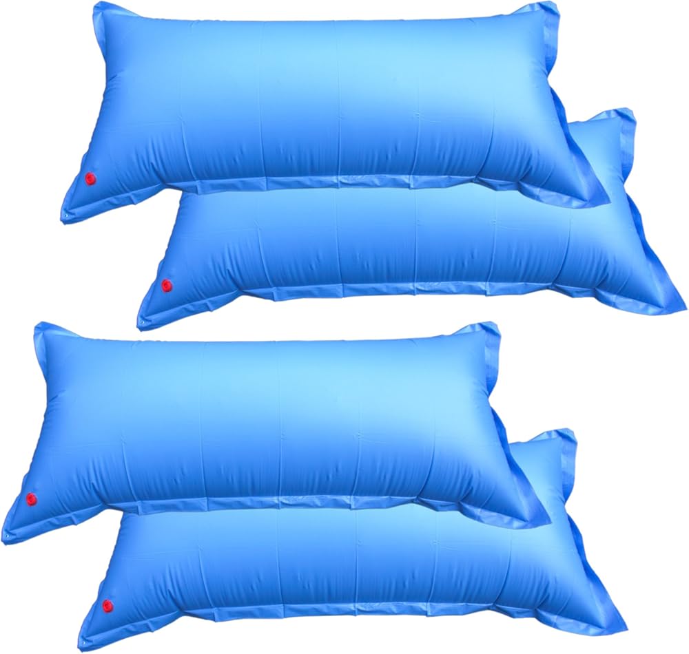 Pool Mate 4 ft. x 8 ft. 4-Pack Classic Pool Pillow for Winterizing Above Ground Pools, .22 MM Thick Vinyl, Reinforced Grommets, Winter Pool Pillow