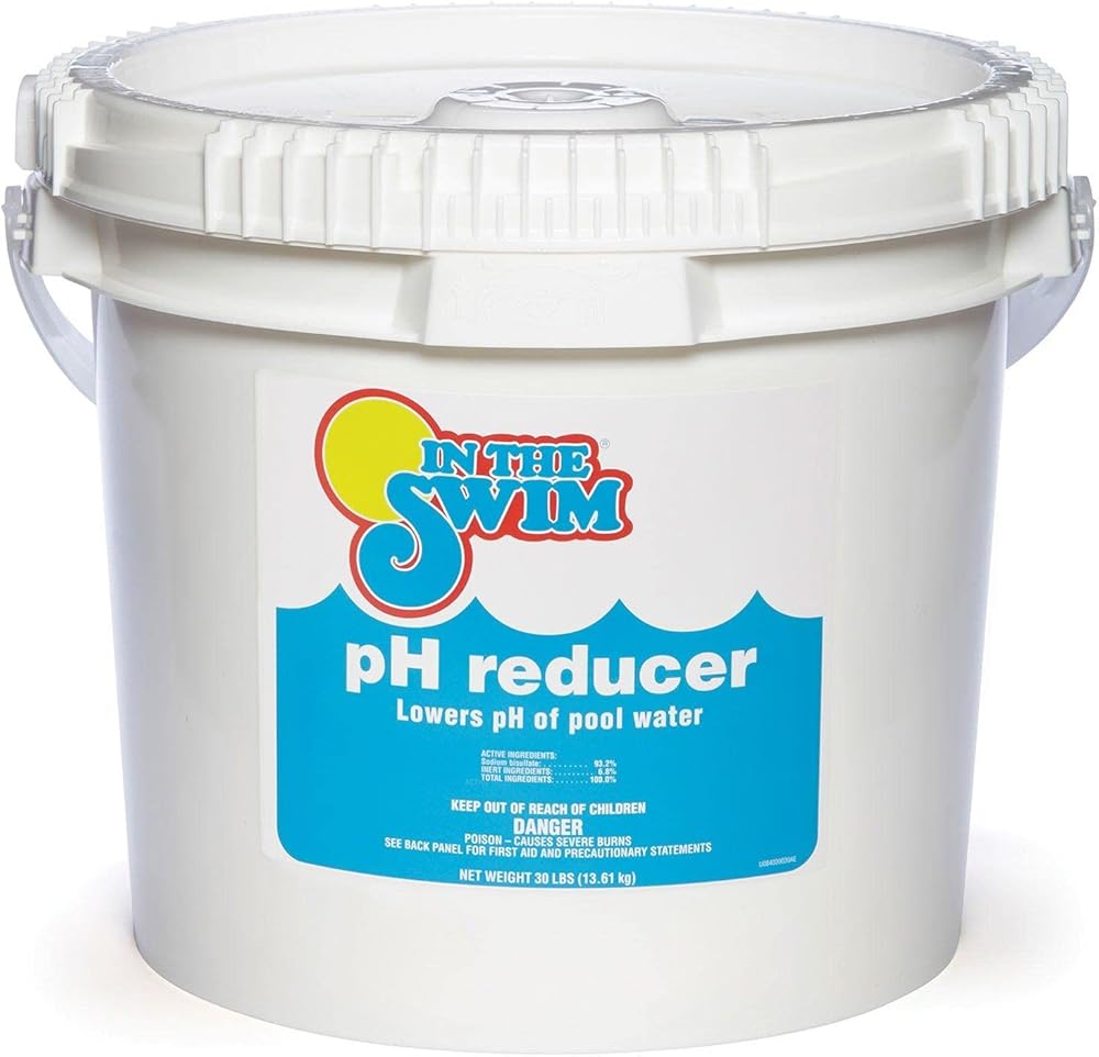 In The Swim pH Reducer for Swimming Pools, Spas, and Hot Tubs - Lowers Alkalinity - Prevents Cloudy Water - Balances Water - 90% Sodium Bisulfate - 30 Pounds