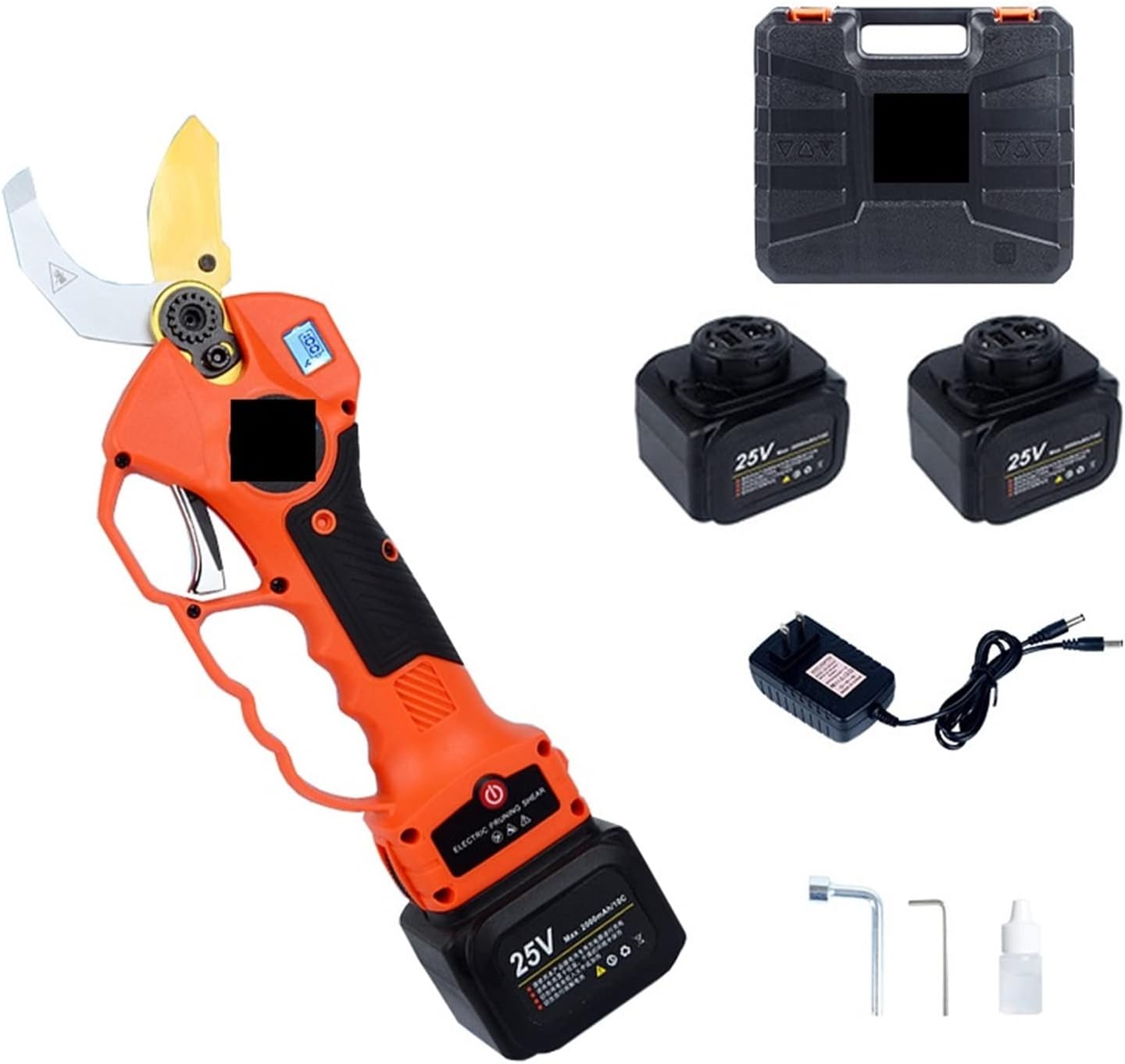 Electric Pruning Shears, 25V Cordless Pruner Lithium-ion Pruning Shear Efficient Scissors Bonsai Electric Tree Branches Garden Tools Electric 840 40mm