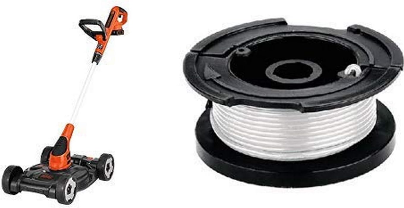 BLACK+DECKER MTC220 12-Inch 20V MAX Lithium Cordless 3-in-1 Trimmer/Edger and Mower with Replacement Spool with 30 Feet
