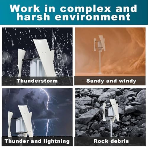 12V/24V/48V Magnetic Levitation Wind Turbine Generator - 3-Color Vertical Axis, 3KW Output, MPPT Controller, Efficient Inverter for Home & Street Energy Solutions